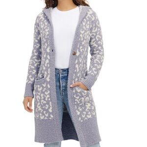 UGG Chic Leopard Print Hooded Judith Cardigan NWT Size XS/S